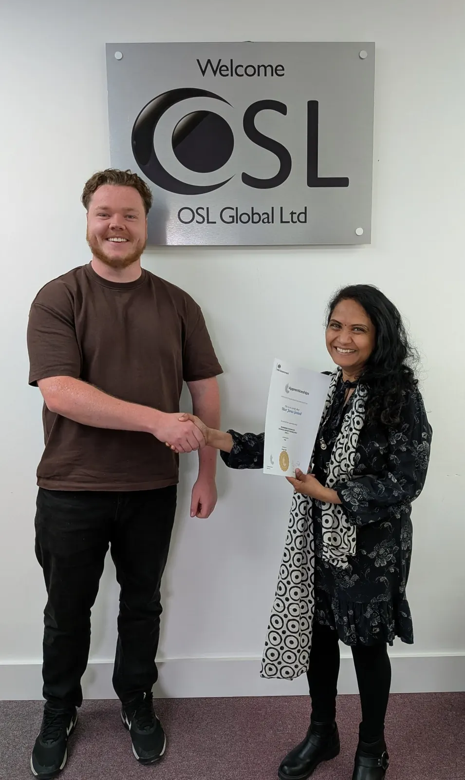 Recognising Apprenticeship Success at OSL Global