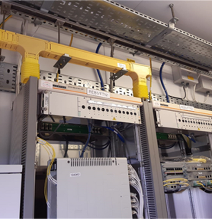 Inside a relocatable equipment building